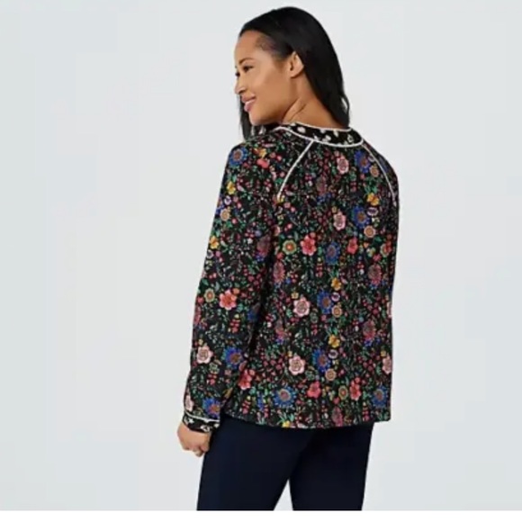 LOGO by Lori Goldstein Floral Jacket 3X - Picture 2 of 7